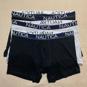 Nautica Men's Boxer Briefs - Black and Light Gray (use)